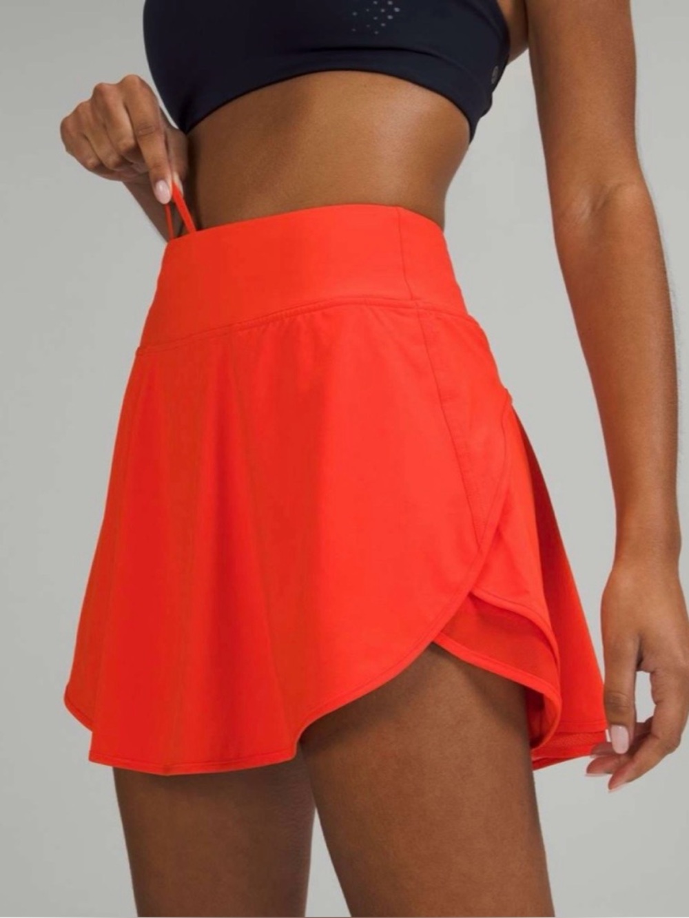 Lululemon Flutter Hem High Rise Tennis Skirt Autumn Red